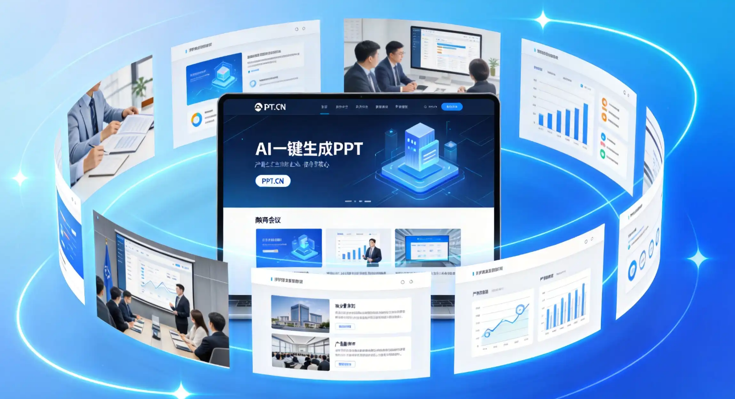 AI一键生成PPT网站推荐：PPT.CN解锁职场、教育等多场景高效办公新体验 开篇：直击多场景PPT制作痛点