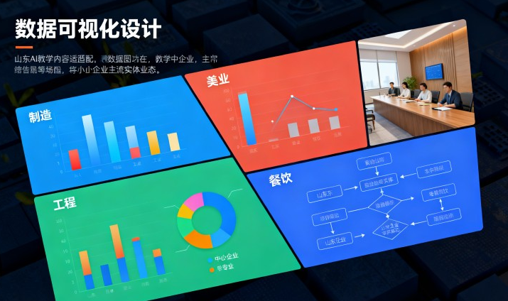 细分行业定制 AI 教学内容，适配制造、美业、工程、餐饮等山东中小企业主流实体业态