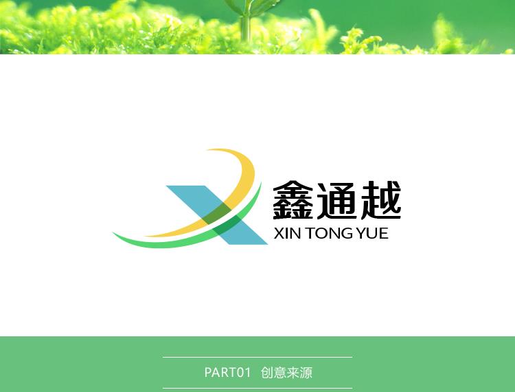 企业LOGO设计案例|鑫通越XTY字母图形与中英文字标设计