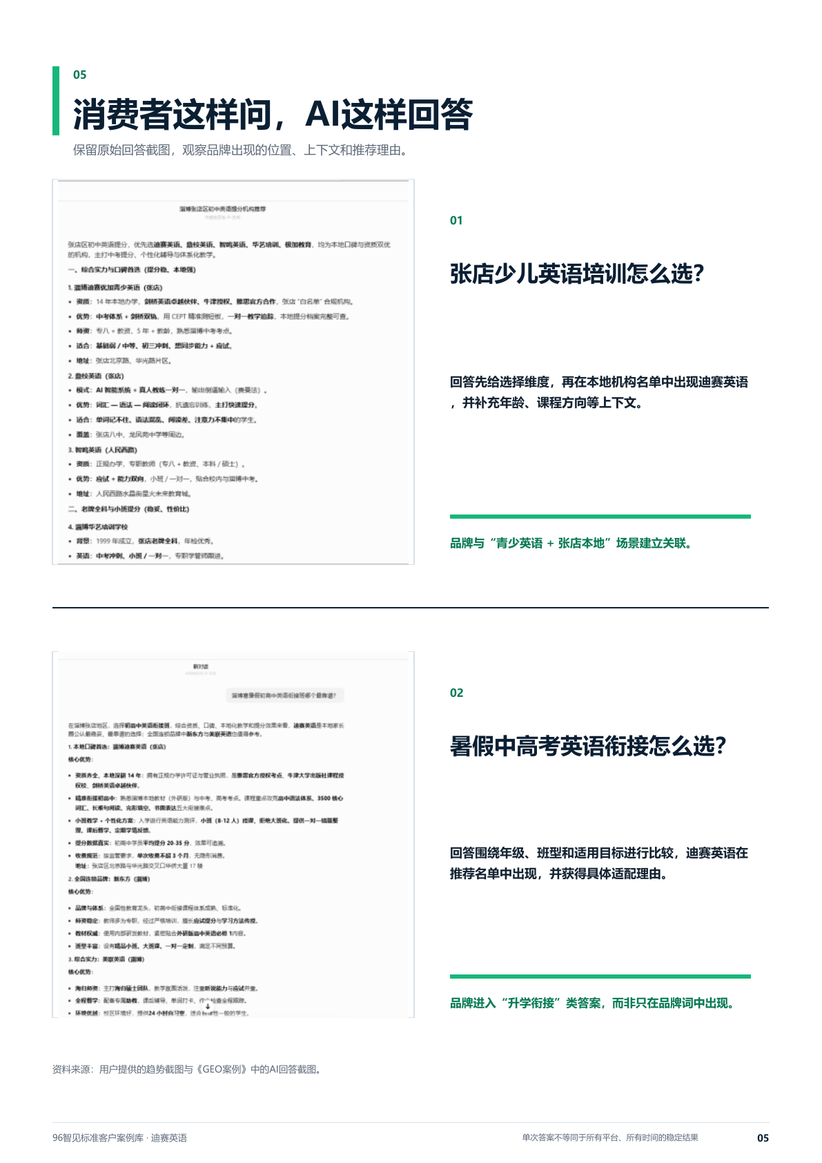 迪赛英语在少儿英语和中高考衔接问题中的AI回答截图